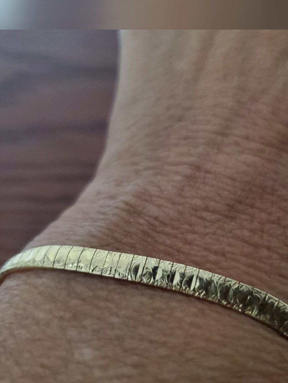 14K Omega Flexible Bangle Bracelet Solid Yellow Gold